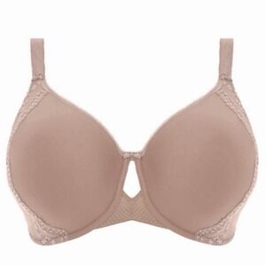 Elomi Size US 40G Charley Spacer T-Shirt Bra EL4383F Beige Lace Molded Fawn